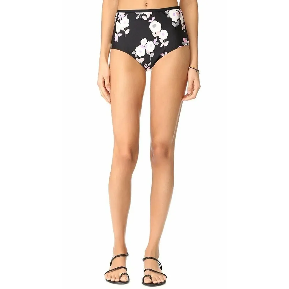 New! KATE SPADE Women's Floral Print High Waist Swim Bottoms Size Large NWT